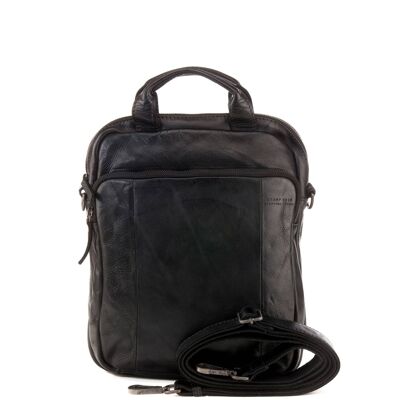 Men's crossbody bag convertible into a black backpack