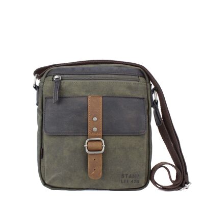 STAMP ST4722 shoulder bag, man, canvas, khaki green