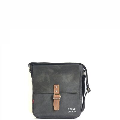 STAMP ST4725 shoulder bag, man, canvas, black