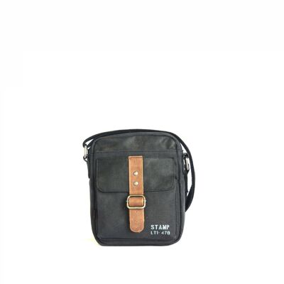 STAMP ST4726 shoulder bag, man, canvas, black