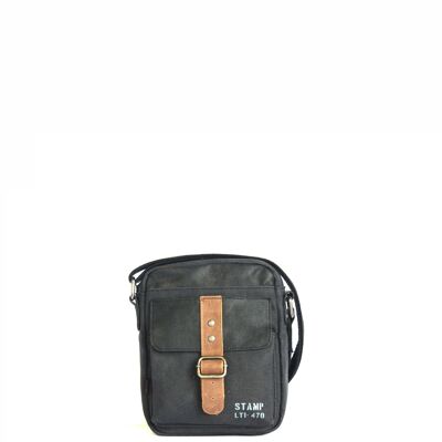 STAMP ST4726 shoulder bag, man, canvas, black