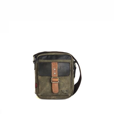 STAMP ST4726 shoulder bag, man, canvas, khaki green