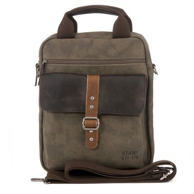 STAMP ST4731 shoulder bag, man, canvas, khaki