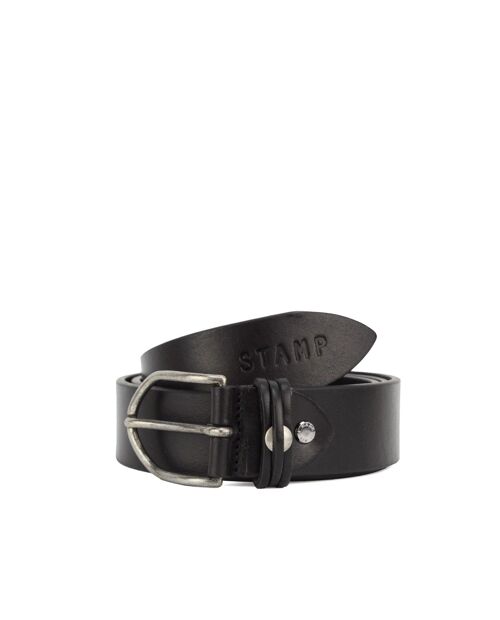 Cinturón STAMP ST21804, hombre, piel, color negro