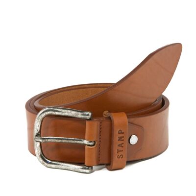 Stamp men's belt in cowhide leather - Cowhide leather