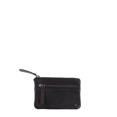 Monedero STAMP ST42, hombre, piel lavada, color negro