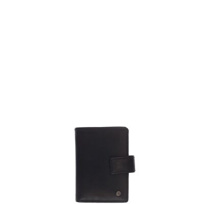 STAMP ST45 card holder, men, washed leather, black