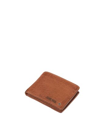 Portefeuille STAMP ST416, homme, cuir lavé, couleur cuir 3