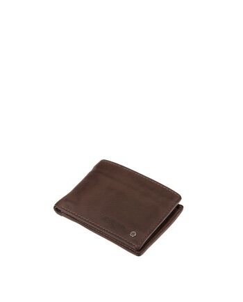 STAMP ST416 portefeuille, homme, cuir lavé, marron 3