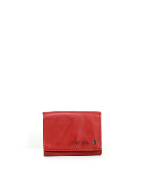 Monedero STAMP ST417, hombre, piel lavada, color rojo