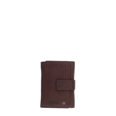 STAMP ST478 wallet, men, washed leather, brown