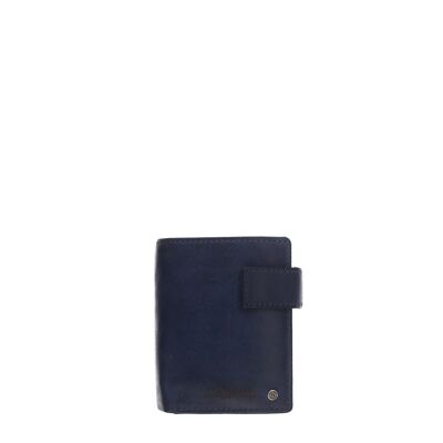 Portefeuille STAMP ST479, homme, cuir lavé, bleu