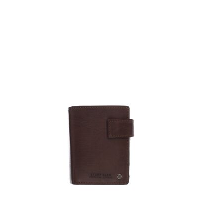 STAMP ST479 wallet, men, washed leather, brown