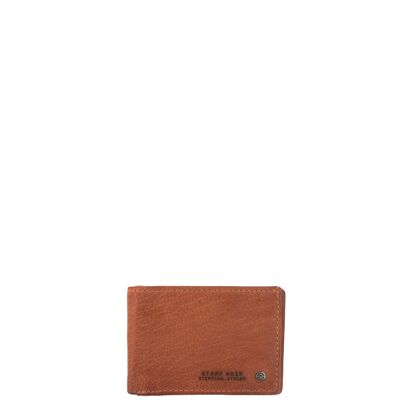 Portefeuille STAMP ST485, homme, cuir lavé, couleur cuir