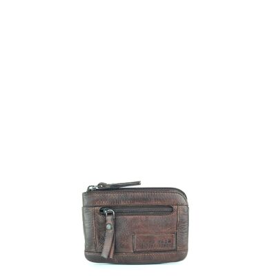 STAMP ST2205 wallet, men, washed leather, brown
