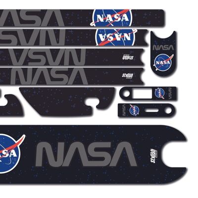 Stylish Scooters | Skin for Xiaomi m365 NASA - Complete Kit 8pz + Non-slip base + monorinse adhesives