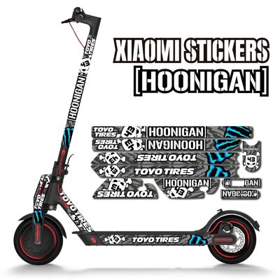 Stylische Scooter | Skin für Xiaomi m365 HOONIGAN - Custom Kit Skin mit Basis S1 + Felgen