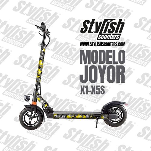 Vinilo para scooter eléctrico Joyor X1 - X5S - Yellow Camo