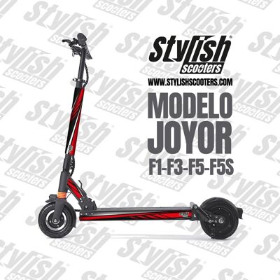 Vinyle pour scooter électrique Joyor F1-F3-F5-F5S - Sport Rouge