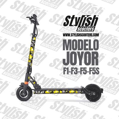 Vinyl for electric scooter Joyor F1-F3-F5-F5S - Yellow Camo