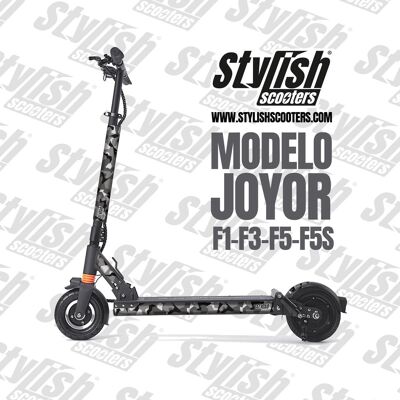 Vinyl for electric scooter Joyor F1-F3-F5-F5S - Black Camo