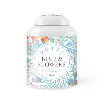 Oolong Tea / Oolong Tea - Blue & Flowers - Can 150 gr