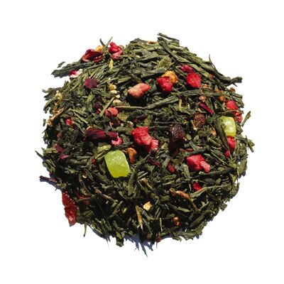 Grüner Tee / Grüner Tee - Entsteinte Strawkiwi - Beutel 75 gr