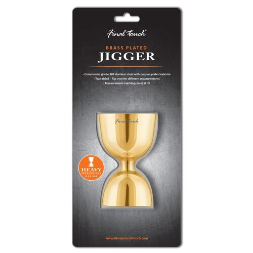 Final Touch Double Jigger Brass