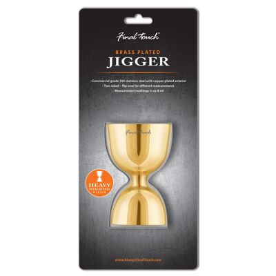 Final Touch Double Jigger Brass