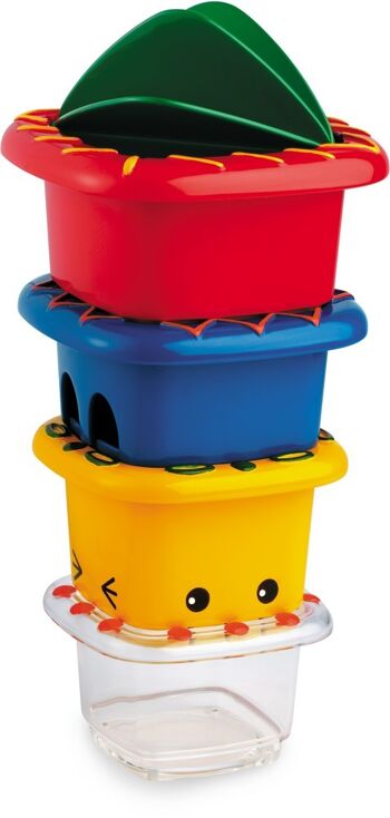 Tasses empilables pour jouets de bain Tolo Classic - 4 pièces 1