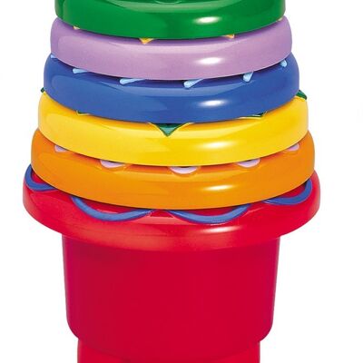 Tolo Classic Toys Vasos apilables Rainbow - 7 piezas