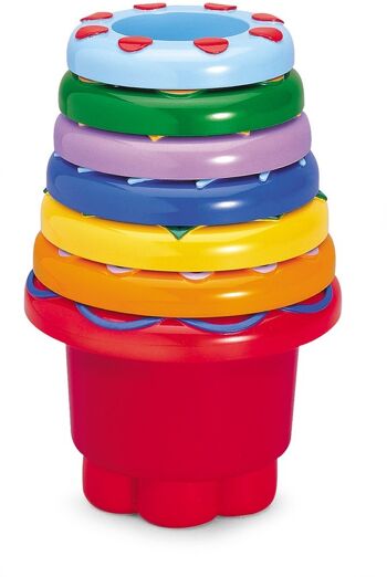 Tolo Classic Toys Gobelets empilables arc-en-ciel - 7 pièces 1