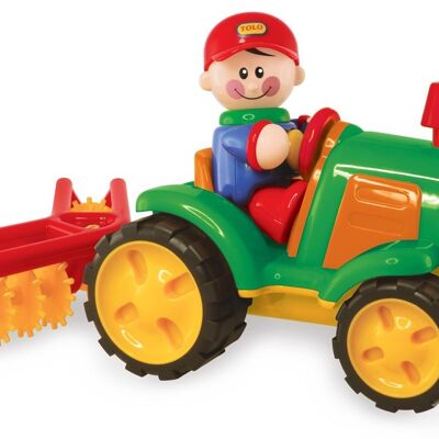 Vehículo de juguete electrónico Tolo First Friends - Tractor con arado