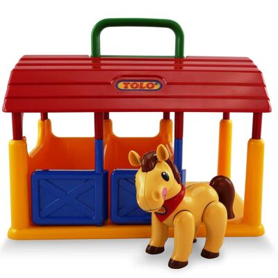Tolo First Friends Spielzeugstall mit Pferd