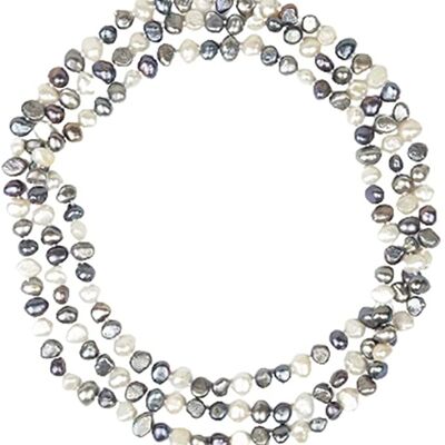 Amaya Arzuaga Collar de perlas: 3 Vueltas Modelo Dark Moon