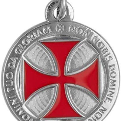 Colgante Cruz Templaria Non Nobis, Domine, Non Nobis...