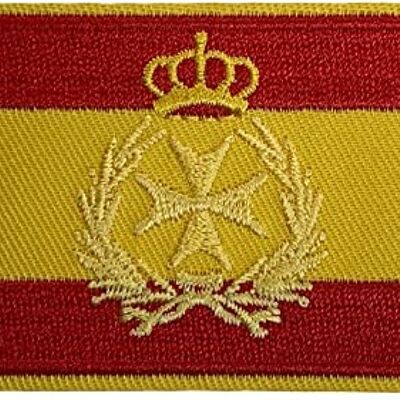 Parche Bandera de España del cuerpo Militar de Sanidad 8x5cm