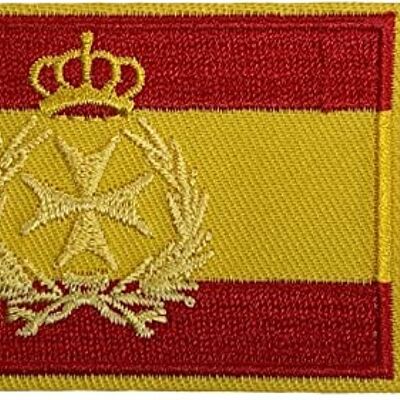 Parche Bandera de España del cuerpo Militar de Sanidad 8x5cm
