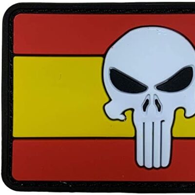 Parche Bandera de España Punisher Hook and loop 8x5 cm pvc