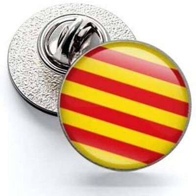 Pin y Gemelos de la Bandera de Cataluña en Magglass 16mm