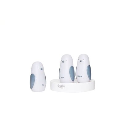 Trio of nightlights - Penguins Paul, Pia & Pierrot - induction charging - White