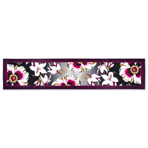 Organic Cotton Table Runner - Deadly Bloom 'Drama'