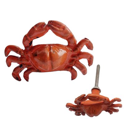Cupboard knob crab red
