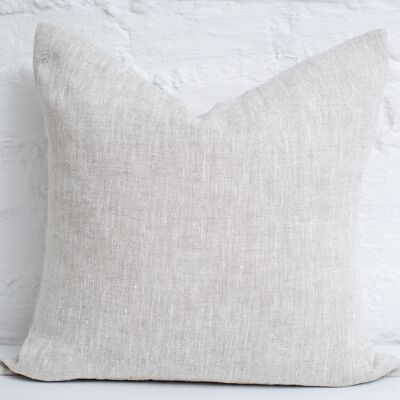 Light natural linen pillow cover - 40x40cm (16x16 inches)