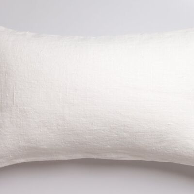 Warm white linen pillow cover.4