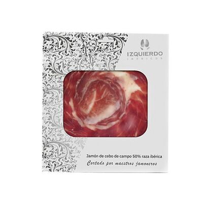 Iberian field-fed ham 50% sliced