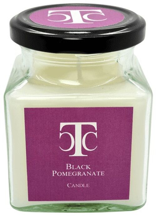 Black Pomegranate Scented Candle Jar 40 hour