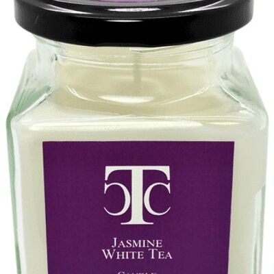 Jasmine White Tea Duftkerze Glas 40 Stunden