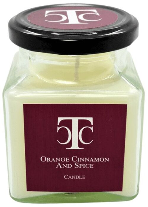 Orange Cinnamon & Spices Scented Candle Jar 40 hour