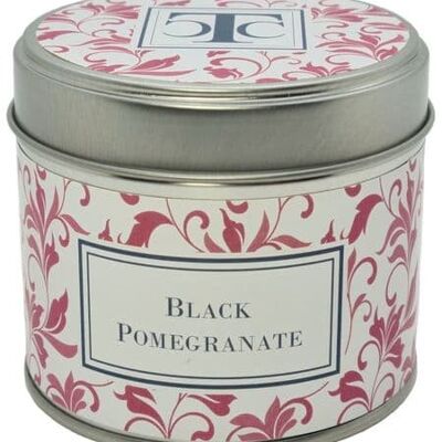 Black Pomegranate Scented Candle Tin 35 hour